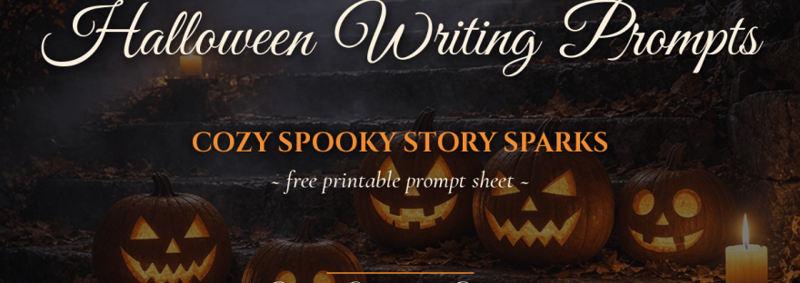 Free Halloween writing prompt sheet printable